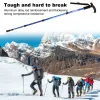 Trekking Poles Hiking Walking Sticks T Grip Mountaineering Backpacking Crutch Aluminum Alloy Anti-shock Portable Skiing Cane