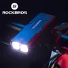 Rockbros Bike Light 850Lümen Bisiklet Far 10000mAh Tip-C Şarj Edilebilir IPX6 Su Geçirmez MTB Bisiklet Lambası El Feneri