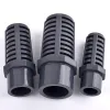 20 ~ 63mm UPVC Aquarium Filter Internt Fish Tank Water Inlet Water Pump Filter PVC Permeable Cap Flower Borge Siler Screen