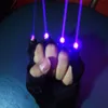 Fioletowe rękawiczki laserowe z 4PCS 405NM LED Stage Merces na pokaz imprezowy DJ Club