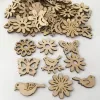 50pcs Gwiazda Gwiazdy Snowflake kształty drewniane scrapbooking rzemios