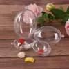Transparante bal doorzichtige plastic bal voor bruiloft snoepbox gunsten eiervorm acryl cadeaubas nieuwjaar kerstboomdecoraties