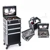 Maquillage de maquillage professionnel esthétique de manucure artiste valise rouleau rouleau bagage beauté cosmétique chariot à outils personnalisé