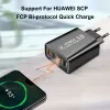 3USB+PD QC3.0 Fast Charger 20W Type-C 3 USB Interface 5V/3.5A 9V/2A 12V/1.5A Support For Huawei SCP FCP Bi-protocol Quick Charge