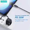 USAMS Lithe PD 100W Type C Fast Charge Indicator Cable 5A USB C Data Cable For iPad Switch Huawei Xiaomi Samsung Tablet Laptop