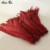 50-500PCS 30-35CM 12-14inch Red Dyed Loose Rooster Coque Tail Feathers Chicken Feather Cock Plumes Wedding Party Decorations