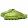 clássico meio chinelos de luxo mula feminina sapatos de borracha sandália adorável masculino interno hollow out designer plataforma de verão piscina de sapatos casual slide sandale senhora