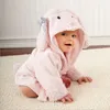 アニマルベイビーバスローブスワッディングタオルテリー新生児レシーブブランケットボーイズローブガールバスローブ衣装フード付き衣装