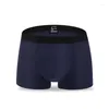 Sous-vêtements Men's Underwear Coton Boxers Man Soucitre Pantes Solide Couleur de haute qualité Elastic Black