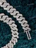 Högkvalitativ 13 mm 20 tum Miami D Färg VVS Moissanite Cuban Link Chain Hip Hop Iced Halsband för män passerar diamanttestare