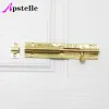 Apstelle Top Selling Porte in ottone Slide Latch Bulling Bolt Barrel Canna Cancella di sicurezza Viti hardware 4 Dimensioni 1.5/2/3/4 pollici d'oro