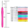 2-8mm Aluminum Crochet Hook Knitting Needles Kit Multicolor Soft Handle Sweater DIY Craft Scarf Sewing Needles Knitting Tools