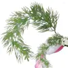 Decorative Flowers Christmas Garland 5ft Pine Cypress Vine Holiday Artificial Realistic For