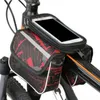 Fahrradbeutel wasserdichtes MTB -Röhrenrahmenbeutel 5,5 -Zoll -Touchscreen -Telefonhalter Bicicleta Eletrica Satteltasche Fahrrad -Bike -Zubehör