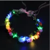 Mulher Girl Party Crown Flor Band Band Led Wreath Wreath Garland Glow Gift Cosplay Birthday Costume