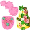 Tropical Theme Fondant Mold Flamingo Turtle Leaf Candy Chocolate Silicone Molds DIY Summer Party Cake Decorating Tools