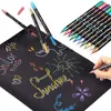 Haile 24 цвета постоянные металлические маркеры рисуют ручки двойной кончики