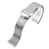 Titanium Steel tressé de 20 mm de bande de surveillance pour Omega Seamaster 300 Bracelets en métal tissés