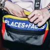 PLACES FACES Package Streetwear Casual Classic Reflective Crossbody Bags Hip Hop Satchel Backpack280m