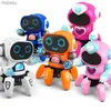 Animais elétricos/RC dançando seis garras robô de peixe eletrônico Pet Fun Walking and Music Light Interactive Toy for Children and Boys Birthday Giftl2404