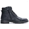 Casual Shoes High Quality Men Boots äkta läder Autumn Winter Top Business British Ankel Big Size 7.5-13