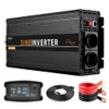 Enriser 5000W Panneau solaire onduleur Pure Sine Wave DC 24V à 220V Convertisseur de voiture Alimentation Solar Power Power LCD Affichage pour le camion RV