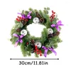 Decorative Flowers Christmas Candle Rings Centerpiece Decoration Holder Advent Wreath For Wedding Party Year Xmas Ornaments