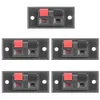 5/10/20pcs 2 Positions Connector Terminal Push In Jack Load Spring 4 Poles Audio Speaker Terminals Plug Socket Clip DIY Kit