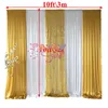 Blanc et or Ice Silk Wedding Fell Curtain Sequin Stage Contexte pour la décoration de la fête d'événement