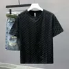 Designer fashion top high quality business clothing embroidered collar details short sleeve shirt mens Tee M-4XL