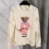 RL Designer Femmes Knits Bear Sweater S Polos Pullover broderie Pulls en tricot à manches longues Laine imprimée décontractée Coton Soft Unisexe Men Hoodie 715