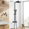 Robinet de douche de pluie noire mat