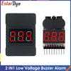 1-8S BBX1-8S 2in1 Lipo-Batteriespannungstester/niedrige Spannungs-Summer Alarm/Batteriespannungsprüfer für Lipo/Li-Ion