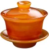 Agate Jade Porselein Gaiwan Tea Cup Sanjai Overdekte kom Anti Valende Jade Glass Glazen thee Making Utsil Kung Fu Tea Set