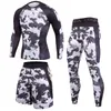 Jiu jitsu rushguard pour hommes chemise mmat + pantalon set vêtements de gym mma rash kickboxing muay tait shorts jogging boxe sportif