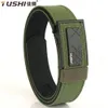 Tushi Military Gun Belt for Men Nylon Metal Automatic Backle Duty Duty Tactical Outdoor Girdle Accessoires 240322