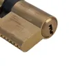 Profil Euro Cylinder Barrel 5 -PIN BOCK Mosiężne Satynowe Nikiel Wykończenie 70 mm (35x35 mm) z 7 klawiszami