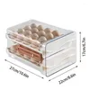 収納ボトル卵ディスペンサー2レイヤーホルダー冷蔵庫32または40の容量用在宅用品用のタイムスケール容器