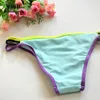 Eenvoudige gestreepte bikini sexy riem kleurstiksels split -zwempak in Europa en Amerika