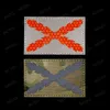 Blanc Blanc IR IR Réflexion Reflective Patch Patch infrarouge Flags espagnol Patches Embrome Emblem Badges militaires pour vêtements de sac à dos