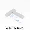 2/5/10/20/30/50pcs 40x10x3mm Blocco potente magneti magnetici forti 40*10*3 Magnet NDFEB permanente quadrato con nastro 3M 40x10x3