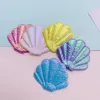 50pcs 4.5 * 3,8 cm Appliques de coquille en cuir brillant rembourrées pour vêtements Chapeau Supplies de couture