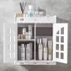 Armoire de salle de bain mural de salle de bain de salle de bain rangement de rangement étagère de rangement cosmétique.