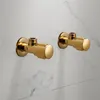 Tuqiu Brass Angle Valve Water Control Valve Gold Corner Valve Chrome Bathroom Tap Water Valve 1/2*1/2 Brass Black Angle valves