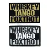 Brodery Patch Funny Tactical Army Patch Tango Foxtrot Emblem Applicques Military Hookloop Fastener Embroidered Badges