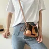 Винтажный симпатичный дизайнерский мини -ковш сумки роскошные кожаные сумки для женщин сумочка ковша закрытие шнурки Съемная румная сумка для ремня 240415