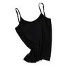 Camisoles tankar Stylish Bra Vest Snabbtorkning Camisole Topps Solid Color Padded Slim Fit Tank Push Up