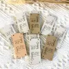 40pcs Handmade leather tags with logo Custom sewing label for knitting clothes Rectangle folding Garment labels DIY Accessories