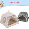 Casa per gatti estivi adorabile lettiera per gatto da gatto rimovibile e lavabile per pet rete pieghevole gattino cucciolo nest cama para gato
