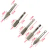 5PCS Woodworking Steel Rotary Rasp File 1/4" Shank Rotor Craft Files Rasp Burrs Wood Bits Grinding Power Carving Hand Tool